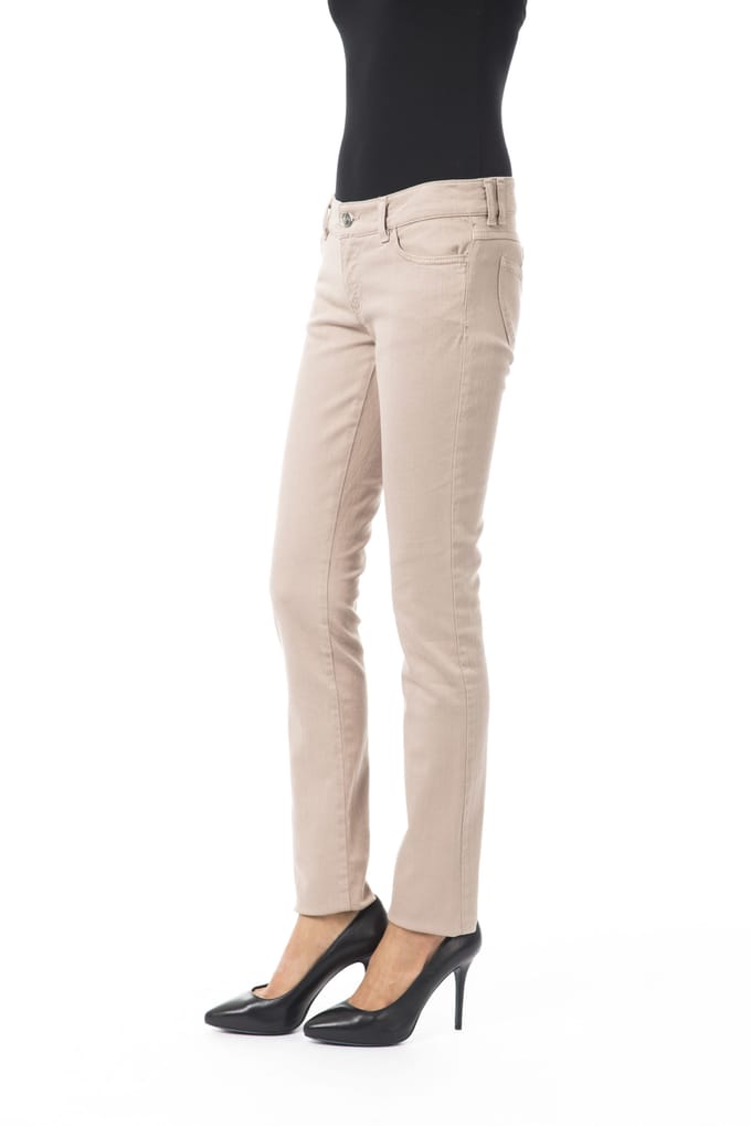BYBLOS Vrouwen Beige Katoenen Jeans & Broek