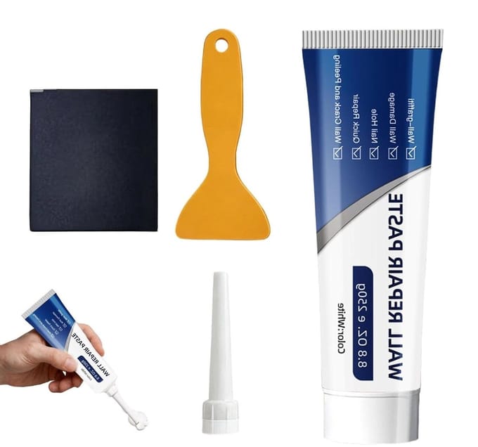 Muur Reparatiepasta - Plamuur Gaten - Scheuren Herstellen - Sneldrogend - 1 Set - Wit