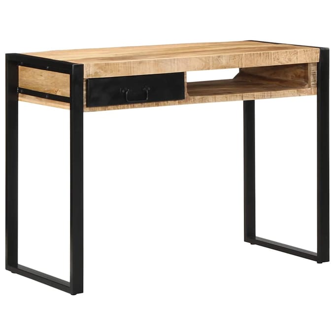 vidaXL - Bureau - 100x50x75 - cm - massief - ruw - mangohout