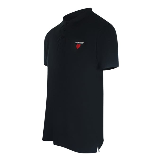 Love Moschino Poloshirt Met Hartlogo, Zwart