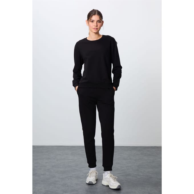 Overmaatset van katoen-polyester sweatshirt en broek