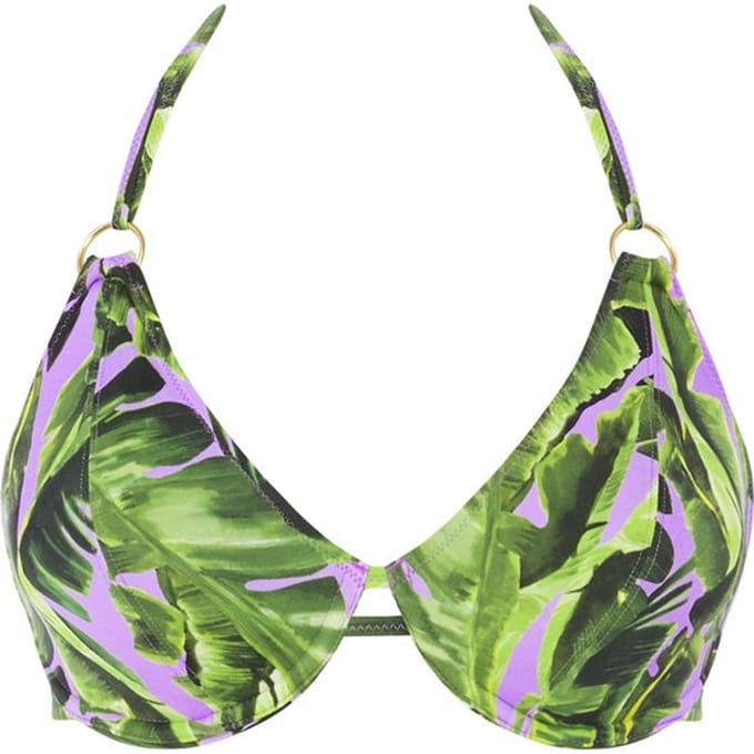 Freya Maat 70E  - JUNGLE OASIS UW Halter Bikini Top - CASSIS
