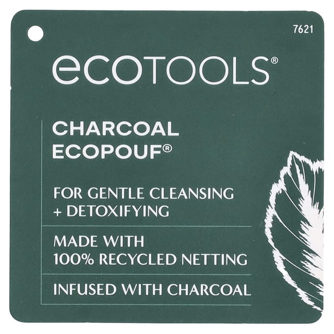 Ecopof Houtskool Badspons, Grijs, 1 Spons gray