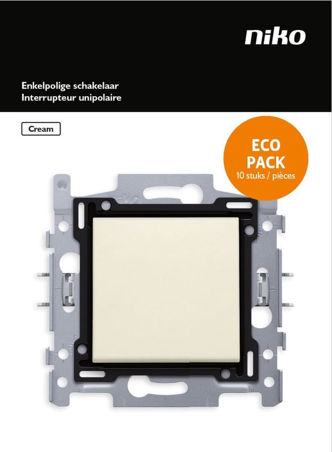 NIKO Original Cream inbouw schakelaar - enkelpolig - 10 stuks