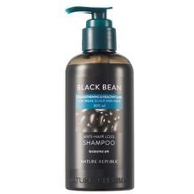 Nature Republic Black Bean Anti Chute de Cheveux Shampooing 300 ml + Traitement 200 ml #1SET gray