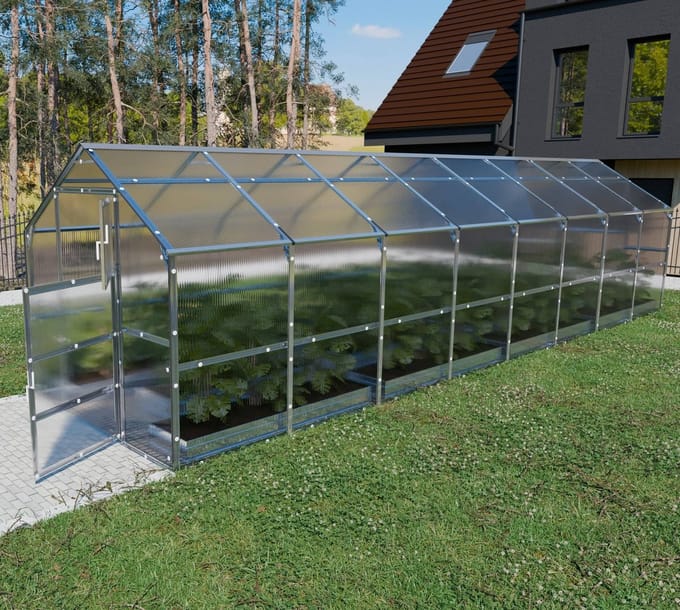 Polycarbonaat tuinkas 2,35x8m 18,8m² - KLASIKA Bernard