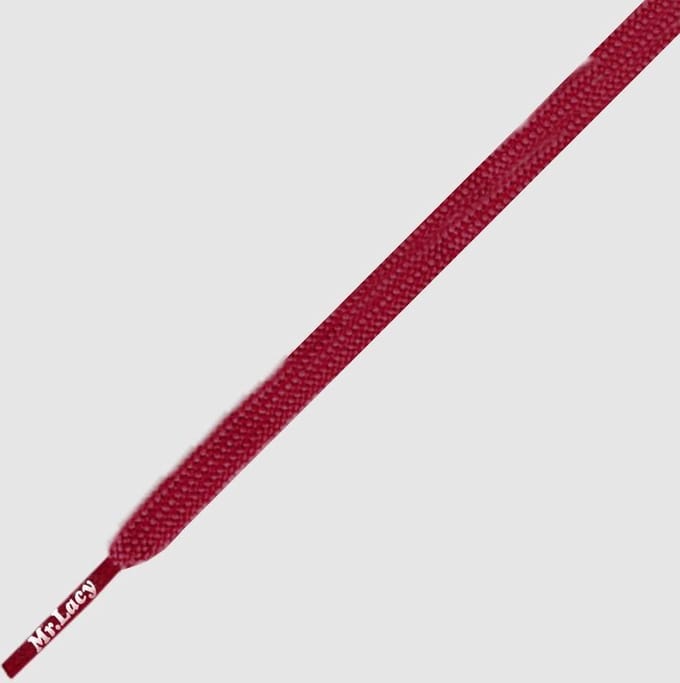 Mr. Lacy - Schoenveters - Veters - Runnies - Plat - bordeaux - veterlengte 80 cm