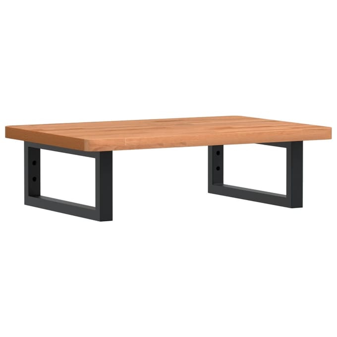 vidaXL - Badkamer - wandschap - staal - en - massief - beukenhout