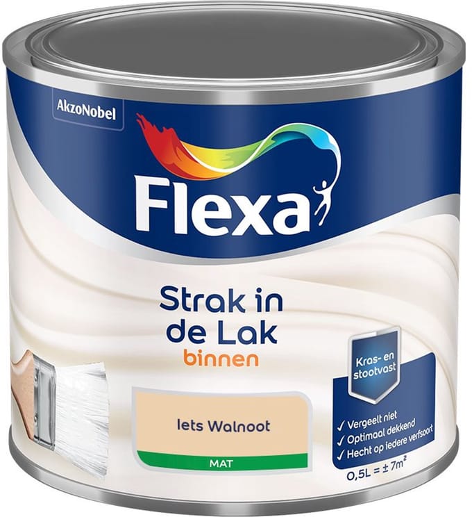 Flexa - Strak In De Lak Binnenlak Mat - Iets Walnoot - Mengverf - 500 Ml