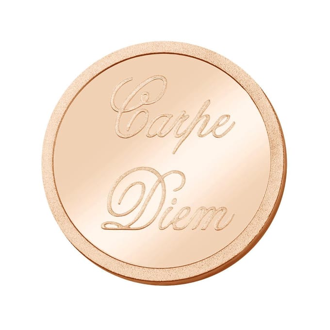 Quiges - Munthouder Munt 25mm Carpe Diem Roségoudkleurig - EPRS031