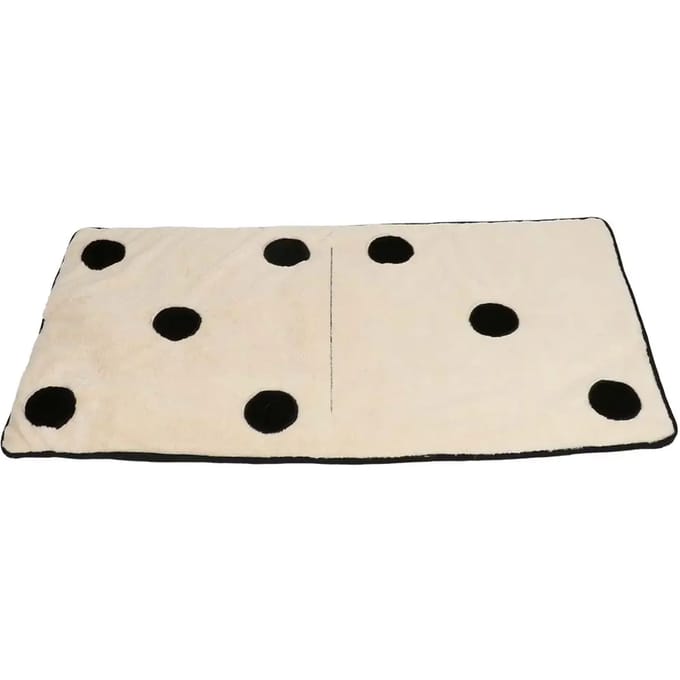 Coockoo plaid DOMINO DREAM voor honden 120x60x1cm wit/zwart