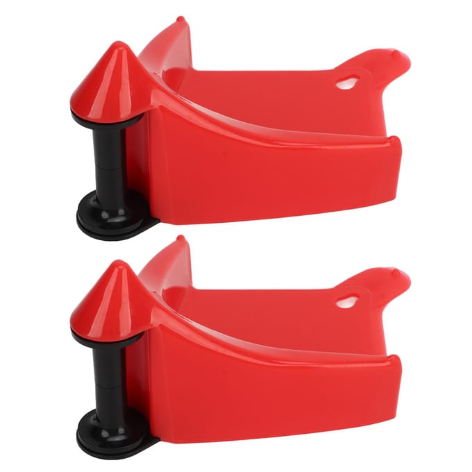 2 Stuks Auto Wielblok Detailing Wasgereedschap Bandinzetstukken Draagbaar Praktisch Wielopwinder red