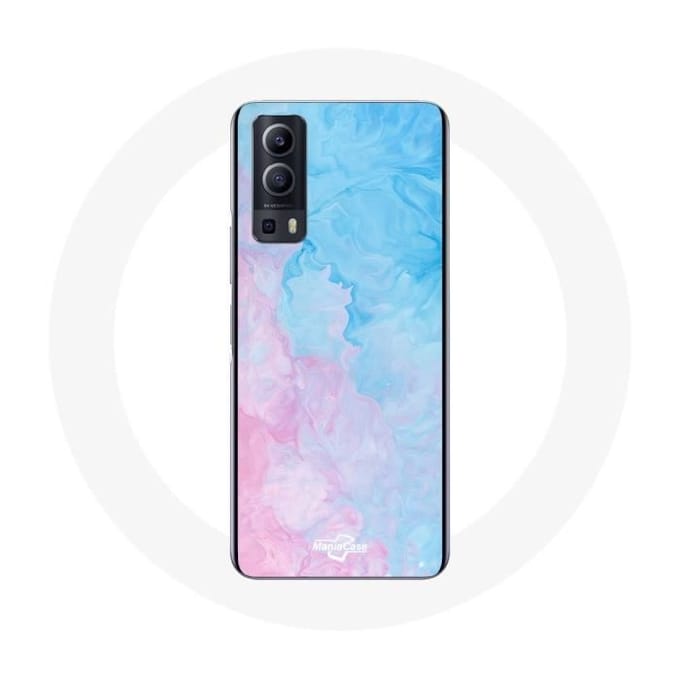 Vivo Y72 roze blauwe achtergrondbehuizing