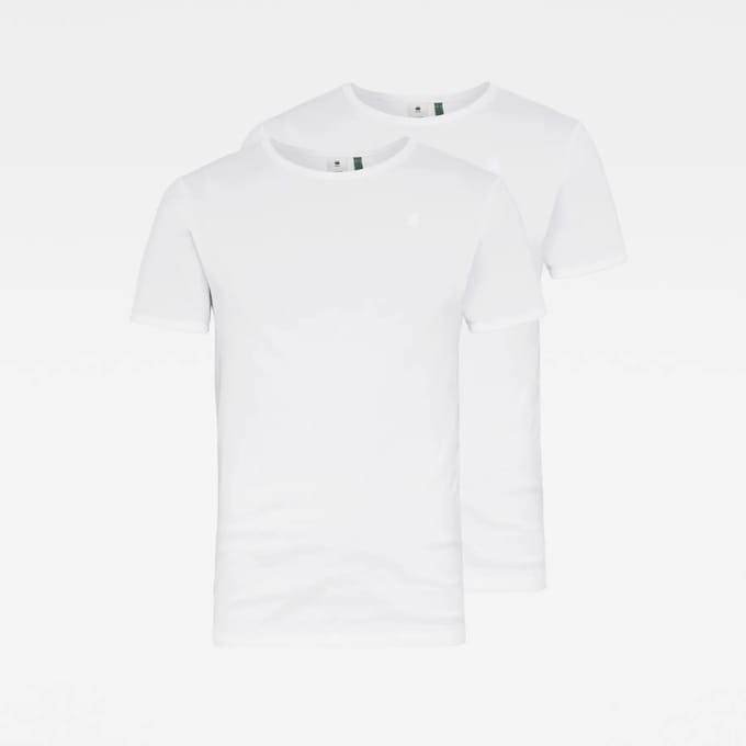 G-Star RAW T-shirt Basic 2 Pack White Mannen Maat - S