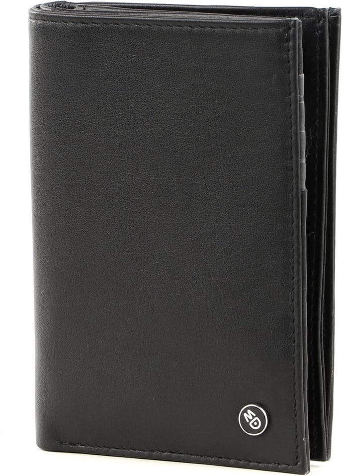 MANDARINA DUCK Leren Portemonnee Downtown Bifold Wallet Black Zwart