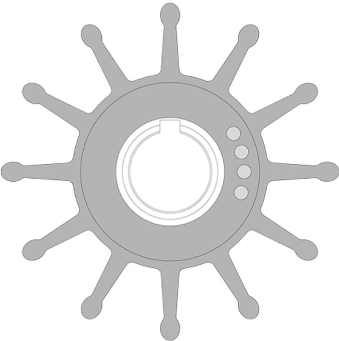 Johnson Pump Impeller 12 Bladen 189-09704bt1 Zwart