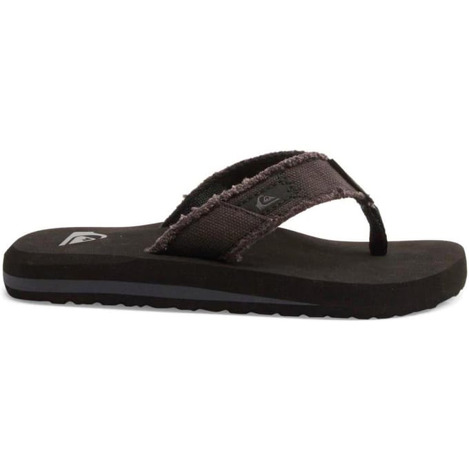 Quiksilver Monkey Abyss Youth Jongens Slippers - Black/Brown - Maat 34