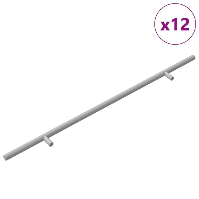 vidaXL - Handvat - 12 - st - Zilver - 500 - mm - Staal