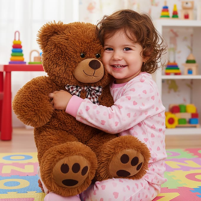 Monzana Knuffelbeer L - 50cm Staand Pluche - Bruin