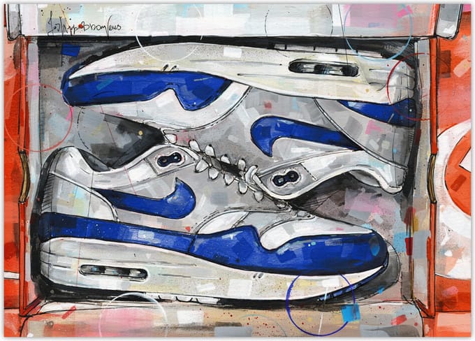 Sneaker poster shoebox OG blue 70x50 cm