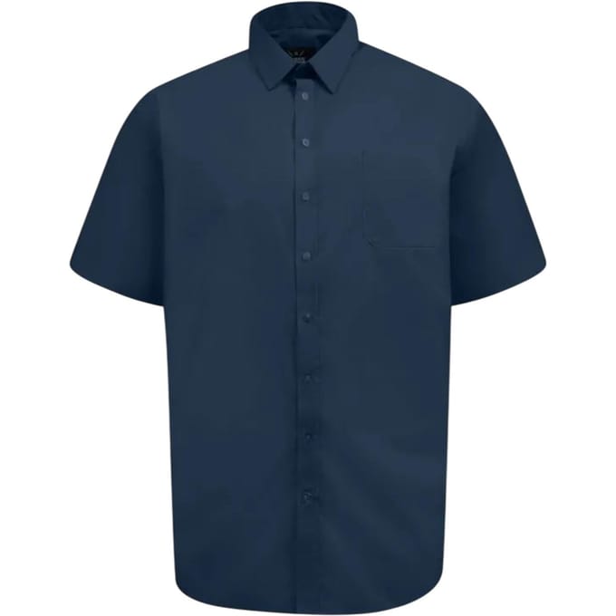 Duke Heren D555 Lucas Stretch Kingsize Korte Mouw Shirt 5XL Vloot