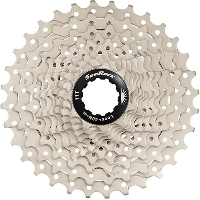 Cassette Sunrace CSRS3 11 speed 11-28T - metallic met zwarte spider