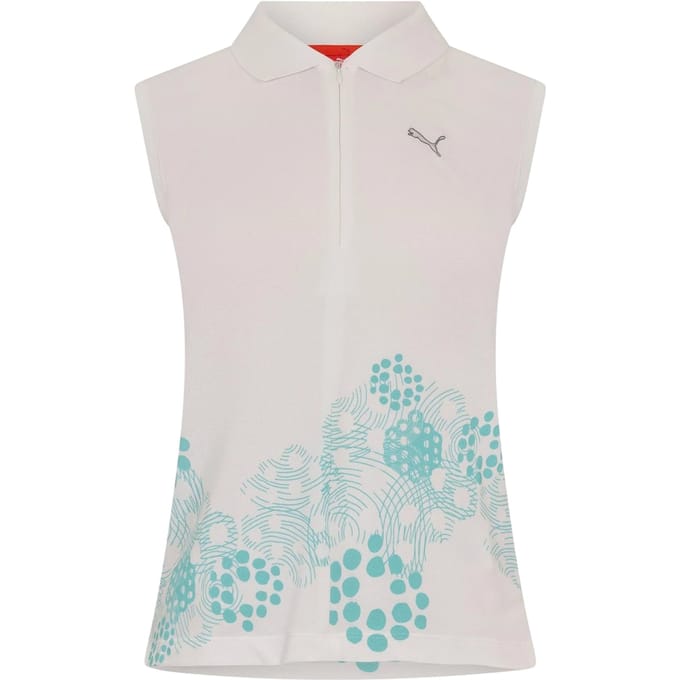 Puma Dames/Dames Half Zip Poloshirt met grafische print (Wit)