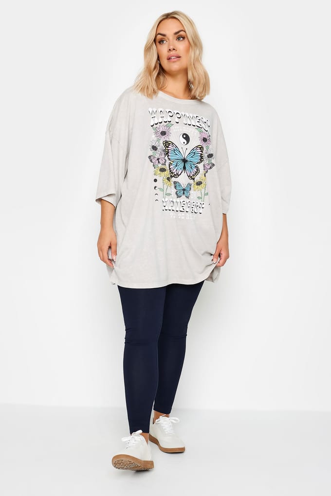 Yours Legging Van Katoen In Donkerblauwsize 48