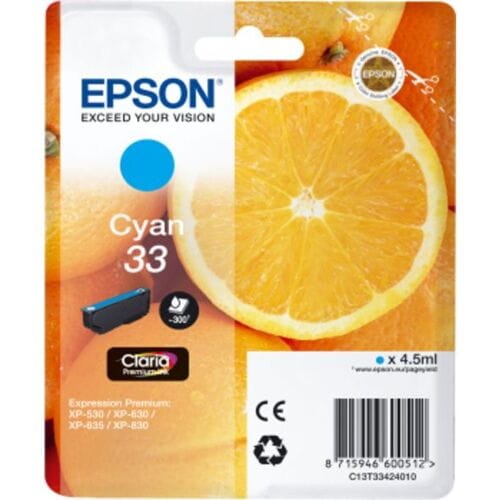 Epson Inktcartridge 33 (C13T33424012) Cyaan