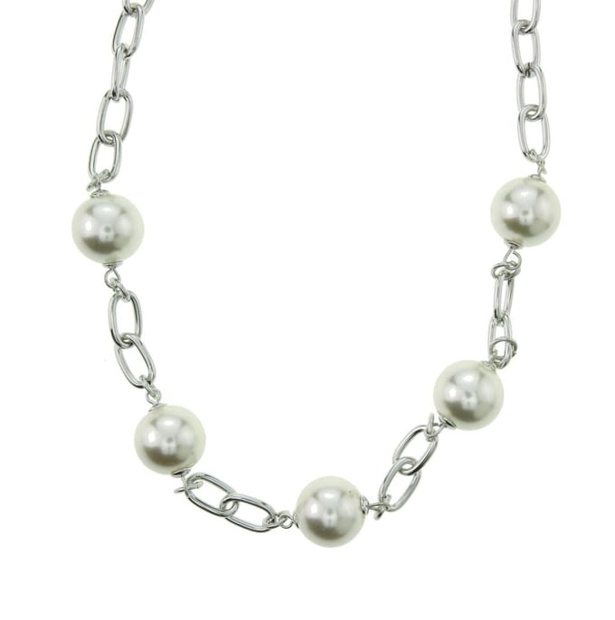 Behave - Schakelketting met glasparels 41 cm - Nikkelvrij - Mode-accessoire