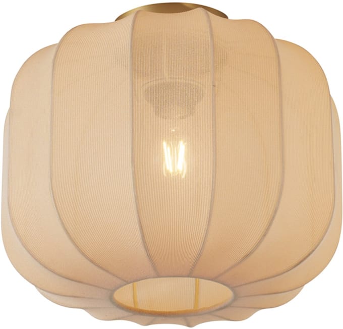 QAZQA pluni - Japandi Plafondlamp - 1 lichts - Ø 32 cm - Beige -