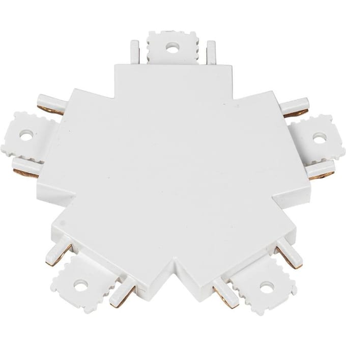 Lindby connector Lumaro, 5-voudig, wit, kunststof