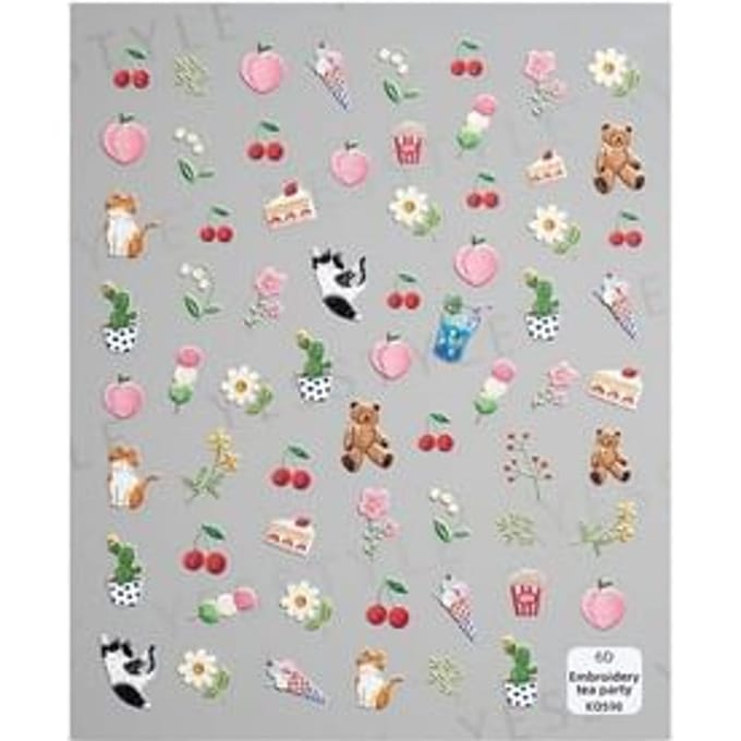 MEKO - Embossed Nail Stickers A 1 pc