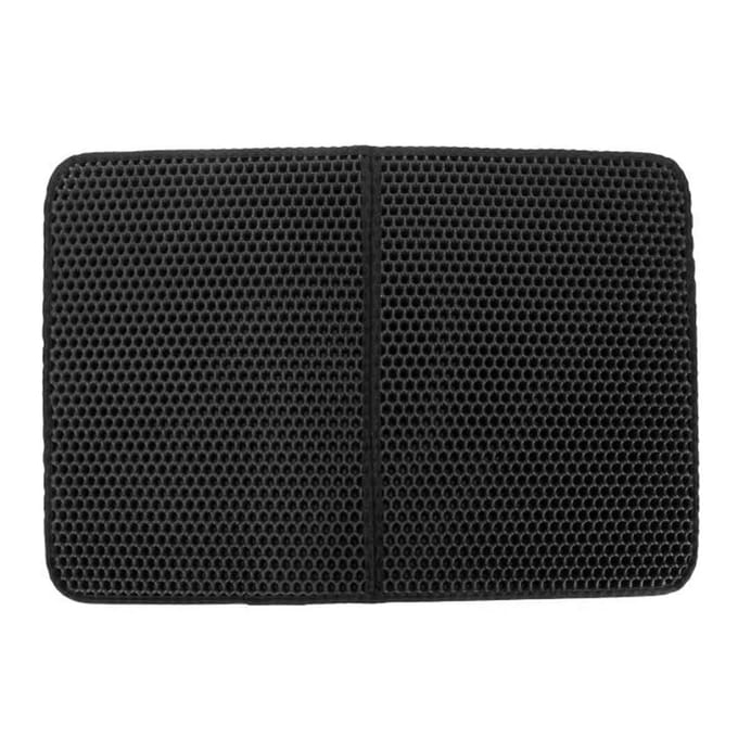 Kattenbakmat EVA waterdicht wasbaar kattenbakmat Opvouwbare kattenbakmat dubbellaags Medium zwart
