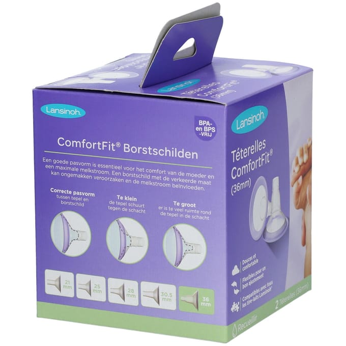 Lansinoh Borstschilden - 2 Stuks - Comfort Fit - 36 mm