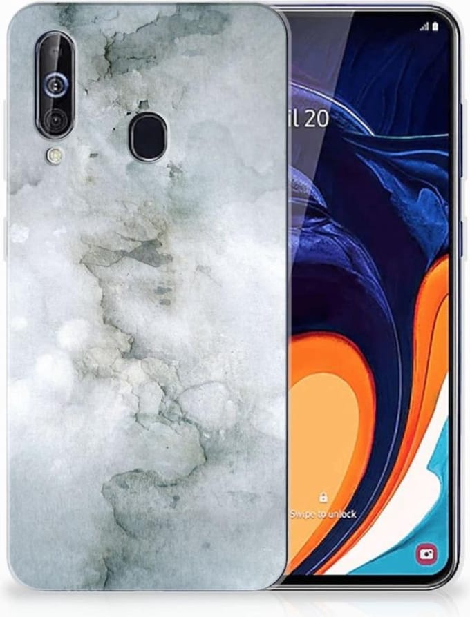 Hoesje maken Samsung Galaxy A60 Painting Grey