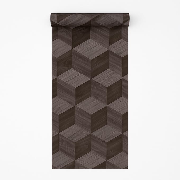Dutch Wallcoverings Renaissance 2 - RE521093 - Natural cube grey   8800256702121   Behang