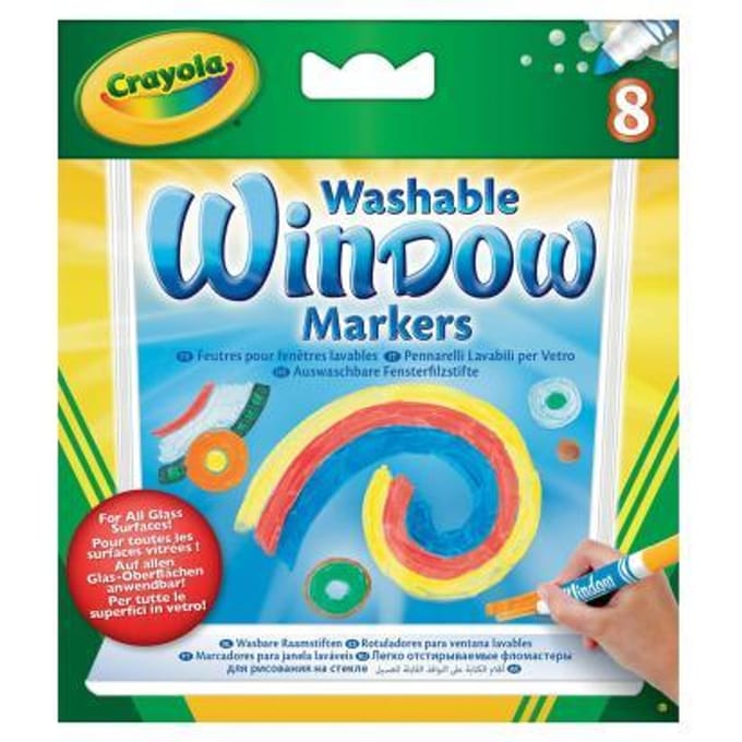 Crayola - Viltstiften - 8 Wasbare Raamstiften Voor Kinderen