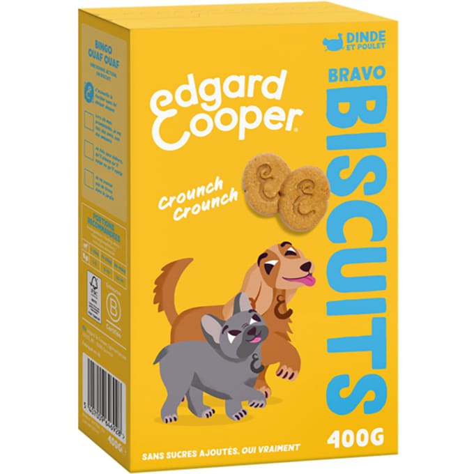 Edgard & Cooper Adult Biscuits voor Honden - Kalkoen & Kip (400 g)
