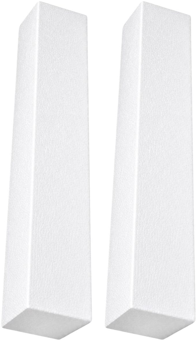 Piepschuim vormen - baksteen - 2x - 60 x 10 x 10 cm - styropor hobby / DIY vorm - basis knutselfiguren