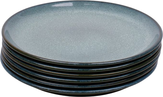 Set van 6 dinerborden - 27 cm - 6 persoons - groen - Portugees stoneware - Evora - Kade 171 borden - hip en trendy