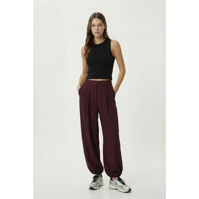 Hoge Taille Plissé Salwar Broek