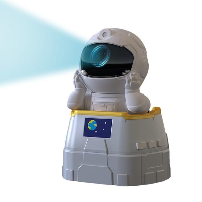 Nachtlampjes Sterrenprojector Uitgaande Astronaut Vorm Projector Sfeerlamp met Afstandsbediening BT Version gray