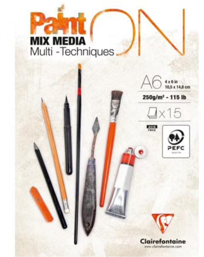 Paint'On Gelijmd Blok A6, 15 vellen 250g