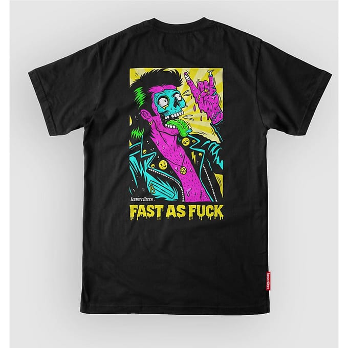 Loose Riders Fast As Fuck Tech Tee zwart