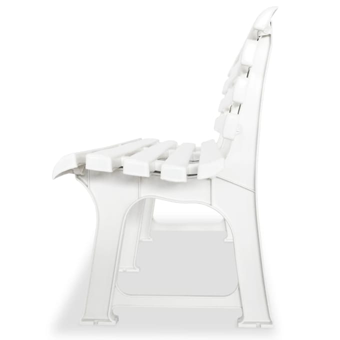 vidaXL - Tuinbank - 145,5 - cm - kunststof - wit