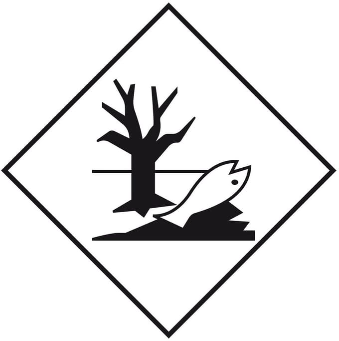 ADR sticker milieugevaarlijke stoffen 100 x 100 mm