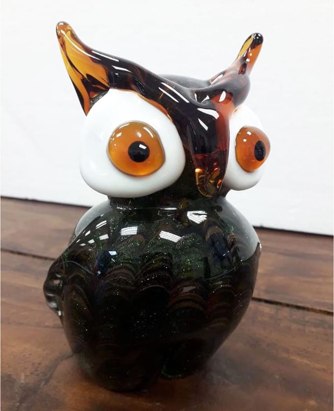 AL - Uil - Glas - 15 x 13 cm