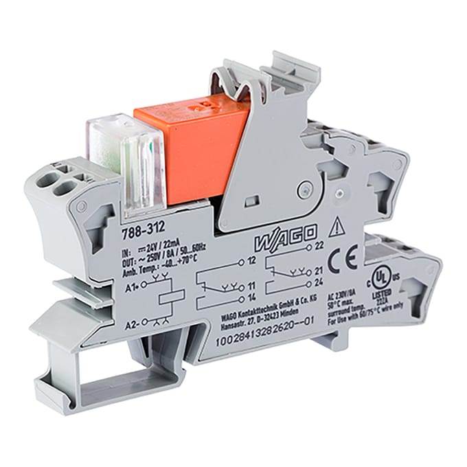Wago 788-312 Relaismodule 24VDC Dubbele Omschakeling Contact - 788-312