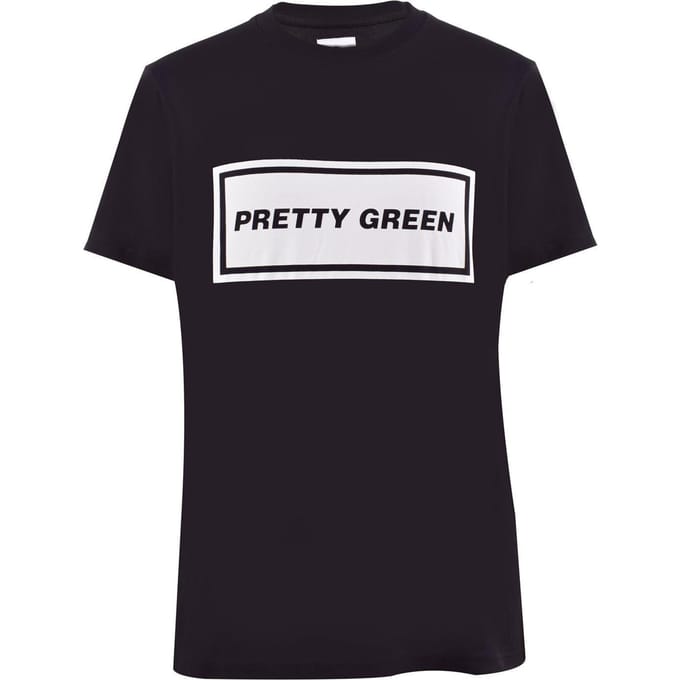 Pretty Green Heren Iconisch T-Shirt (Zwart)